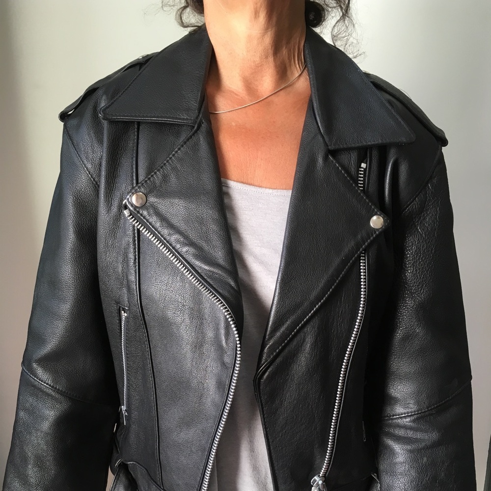 Authentic Leather Motorcycle Jacket. - image 1